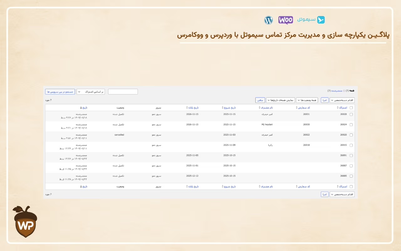 یکپارچه‌سازی مرکز تماس سیموتل با وردپرس و ووکامرس